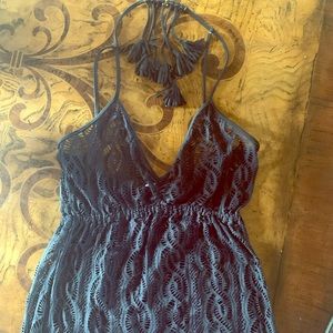 Cover up Black lace maxi dress
